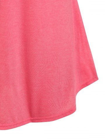 Plus Size Lace Panel Raglan Sleeve Tee