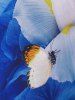 Robe Ligne A Fleur Aquarelle avec Nœud Papillon - Bleu clair M