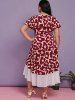 Plus Size Floral Print Maxi High Low Dress -  
