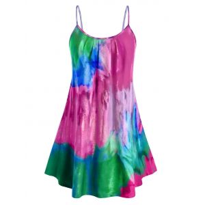 

Plus Size Tie Dye Tank Top, Light pink