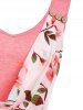 Cowl Front Floral Print Overlay Tank Top -  