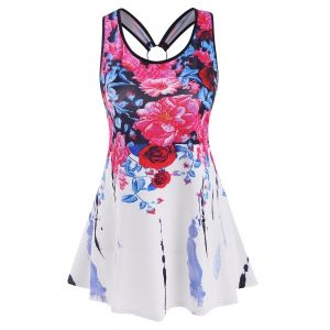 

Floral Y-back Ring Tank Top, Multi