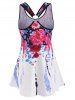 Floral Y-back Ring Tank Top -  