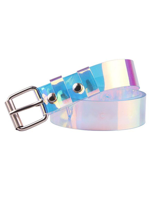 Iridescent Clear Square Buckle Belt [34% OFF] | Rosegal