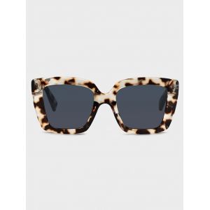 

Travel Square Tortoise Pattern Retro Sunglasses, Natural black