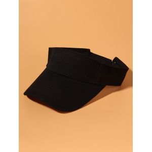 

Cotton Solid Visor Cap, Black