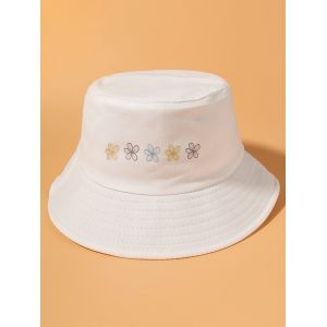 

Fresh Flowers Print Bucket Hat, White