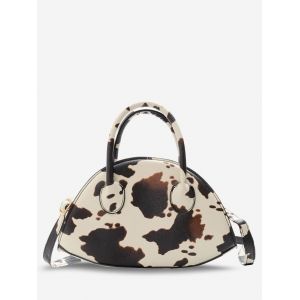 

Animal Print Irregular Shape Crossbody Bag, Light khaki