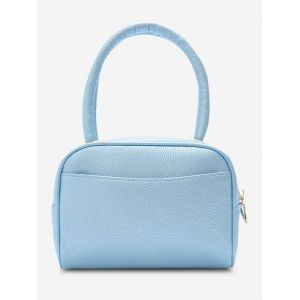 

Grainy Double Handle Mini Tote Bag, Light blue