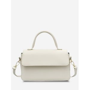 

Minimalistic Top Handle Crossbody Bag, White