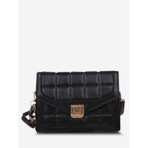

Quilted Double Strap Crossbody Bag, Black