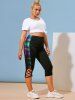 Legging Corsaire à Carreaux en Treillis de Grande Taille - Noir 3X