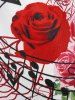 Débardeur Fleur Panneau en Dentelle Note de Musique de Grande Taille avec Nœud Papillon - Blanc 4X