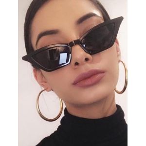 

Irregular Catty Eye Sunglasses, Black