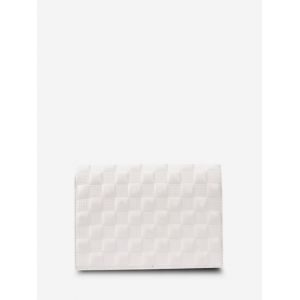 

Solid Checked Textured Chain Crossbody Bag, White