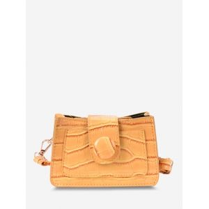 

Embossed Slit Pocket Crossbody Bag, Sun yellow