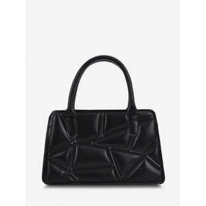 

Quilted Top Handle Chain Crossbody Bag, Black