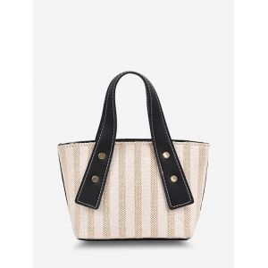 

Dual Handle Woven Bucket Bag, Night