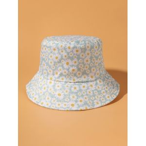 

Tiny Daisy Printing Bucket Hat, Light cyan