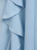 Strappy Ruffle Detail Cinched Dress -  