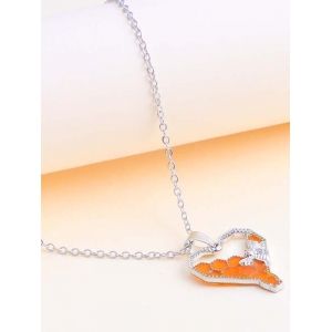 

Honeycomb And Bee Pendant Necklace, Silver