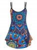 Ensemble de Pyjama Short à Imprimé Tribal Grande-Taille - Noir 5X