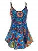 Ensemble de Pyjama Short à Imprimé Tribal Grande-Taille - Noir 5X