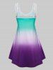 Sleeveless Ombre Color Tent Dress -  