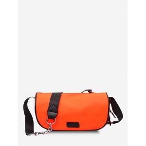 

Colorblock Zippers Casual Crossbody Bag, Orange