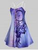 Plus Size Galaxy Tie Dye Ring Cami Dress -  