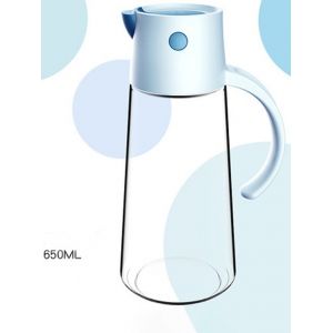 

650ML Automatic Flip Glass Oil Bottle, Sky blue