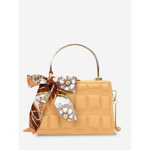 

Embossed Quilted Scarf Rectangle Crossbody Bag, Yellow