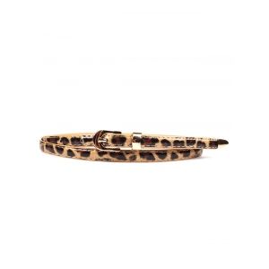 

Leopard Print Slim Buckle Belt
