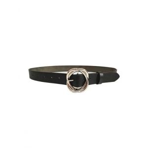 

Minimalistic Rose Pin Buckle Belt, Black