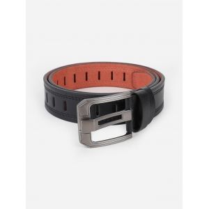 

Minimalistic Faux Leather Buckle Belt, Black