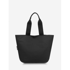 

Nylon Side Pocket Tote Bag, Black