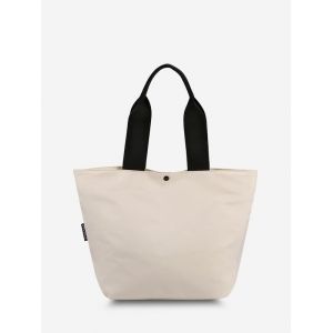 

Nylon Side Pocket Tote Bag, Crystal cream