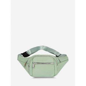 

Multi Compartment Nylon Bum Bag, Light green