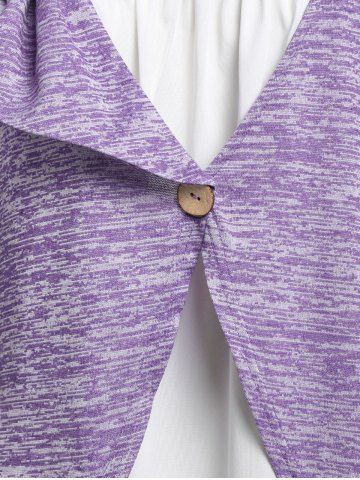 Plus Size Faux Twinset Space Dye Tee