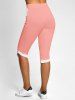 Legging Corsaire Bicolore à Ourlet Tulipe - Rose clair M