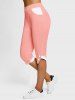 Legging Corsaire Bicolore à Ourlet Tulipe - Rose clair M