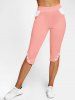Legging Corsaire Bicolore à Ourlet Tulipe - Rose clair XL
