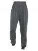 Plus Size Lace Panel Flounced Pants Pajamas Set -  