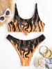 Knot Octopus Print Bikini Swimwear -  