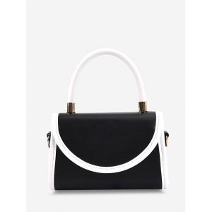 

Color Contrast Binding Crossbody Bag, Black
