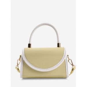 

Color Contrast Binding Crossbody Bag, Yellow