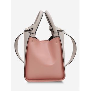 

Colorblock Top Handle Crossbody Bag, Light gray