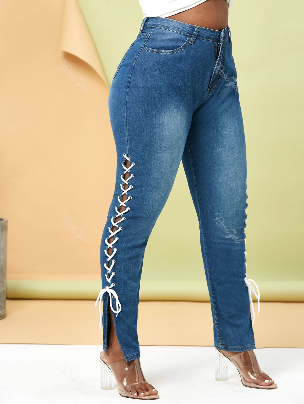 side tapered jeans