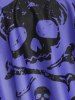 Skull Print Bowknot Padded Tankini Set -  