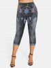 Legging Moulant à Imprimé 3D Attrape-rêve - Noir M